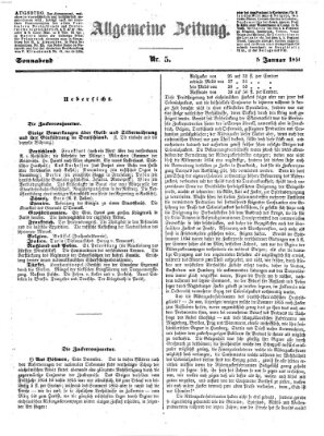 Allgemeine Zeitung Samstag 5. Januar 1856