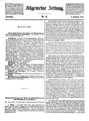 Allgemeine Zeitung Sonntag 6. Januar 1856