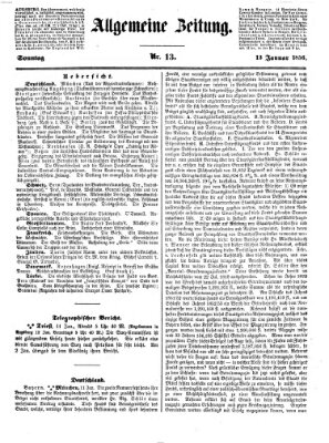 Allgemeine Zeitung Sonntag 13. Januar 1856