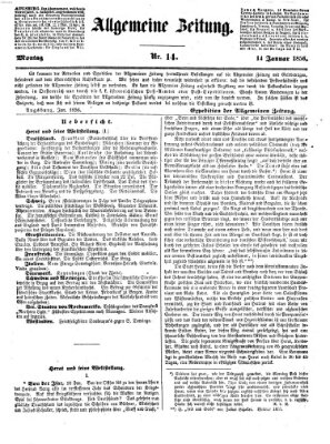 Allgemeine Zeitung Montag 14. Januar 1856