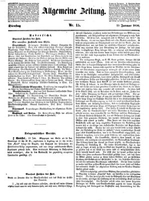 Allgemeine Zeitung Dienstag 15. Januar 1856