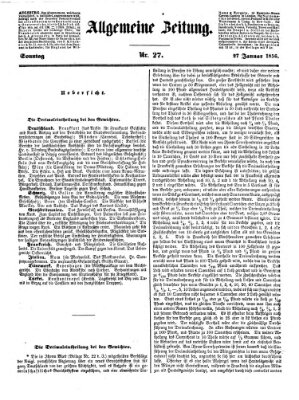 Allgemeine Zeitung Sonntag 27. Januar 1856