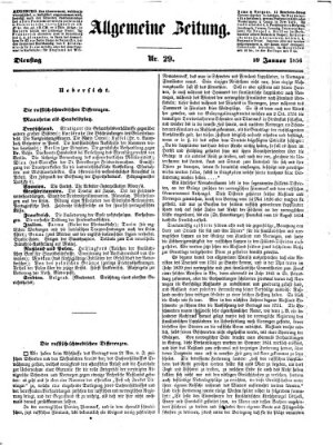 Allgemeine Zeitung Dienstag 29. Januar 1856