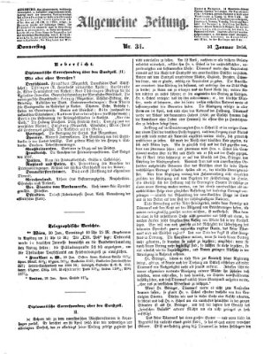 Allgemeine Zeitung Donnerstag 31. Januar 1856