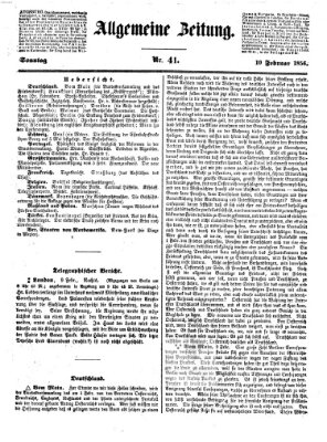 Allgemeine Zeitung Sonntag 10. Februar 1856