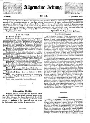 Allgemeine Zeitung Montag 11. Februar 1856