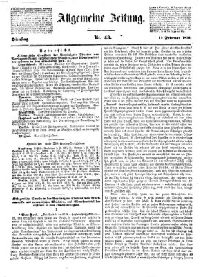 Allgemeine Zeitung Dienstag 12. Februar 1856