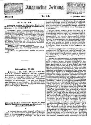 Allgemeine Zeitung Mittwoch 13. Februar 1856