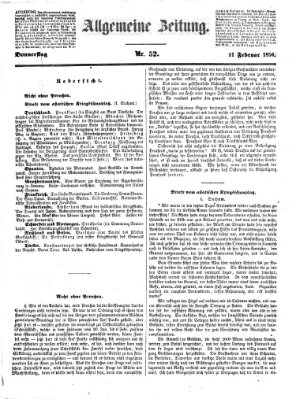 Allgemeine Zeitung Donnerstag 21. Februar 1856