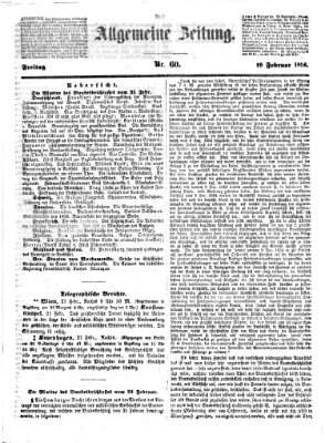 Allgemeine Zeitung Freitag 29. Februar 1856