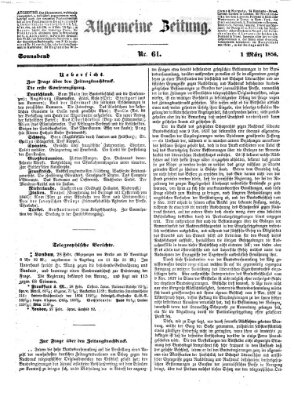 Allgemeine Zeitung Samstag 1. März 1856