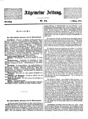 Allgemeine Zeitung Dienstag 4. März 1856