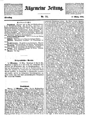 Allgemeine Zeitung Dienstag 11. März 1856