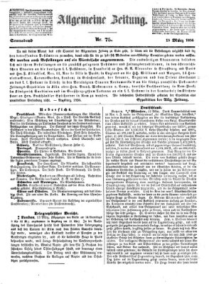 Allgemeine Zeitung Samstag 15. März 1856