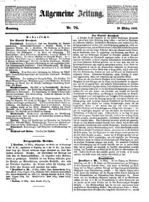 Allgemeine Zeitung Sonntag 16. März 1856