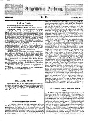 Allgemeine Zeitung Mittwoch 19. März 1856