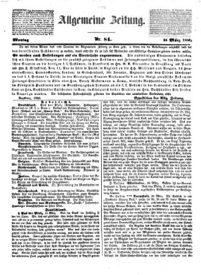 Allgemeine Zeitung Montag 24. März 1856