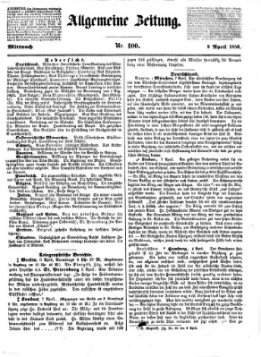 Allgemeine Zeitung Mittwoch 9. April 1856