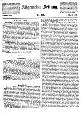 Allgemeine Zeitung Donnerstag 10. April 1856