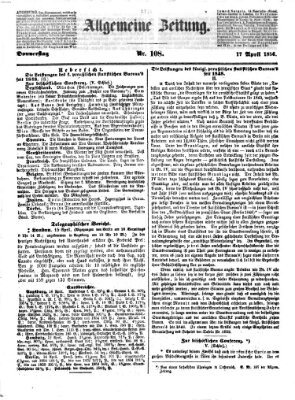 Allgemeine Zeitung Donnerstag 17. April 1856