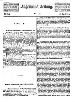 Allgemeine Zeitung Dienstag 22. April 1856