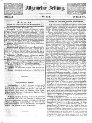 Allgemeine Zeitung Mittwoch 23. April 1856