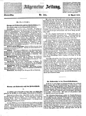 Allgemeine Zeitung Donnerstag 24. April 1856