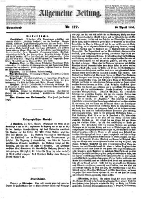 Allgemeine Zeitung Samstag 26. April 1856