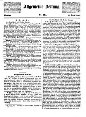 Allgemeine Zeitung Montag 28. April 1856