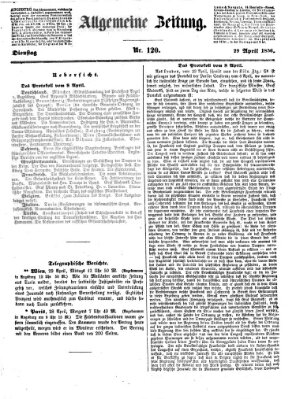 Allgemeine Zeitung Dienstag 29. April 1856