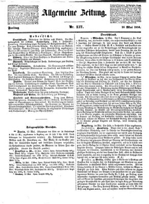 Allgemeine Zeitung Freitag 16. Mai 1856