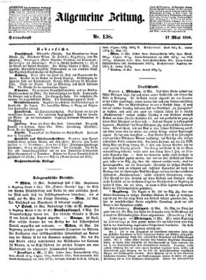 Allgemeine Zeitung Samstag 17. Mai 1856