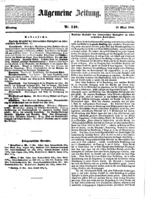 Allgemeine Zeitung Montag 19. Mai 1856