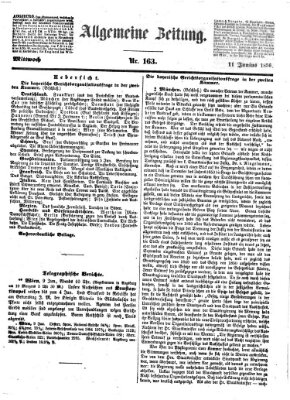 Allgemeine Zeitung Mittwoch 11. Juni 1856