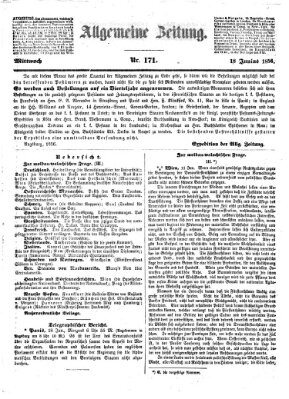 Allgemeine Zeitung Mittwoch 18. Juni 1856