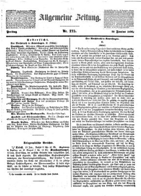 Allgemeine Zeitung Freitag 20. Juni 1856