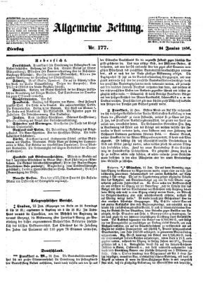 Allgemeine Zeitung Dienstag 24. Juni 1856