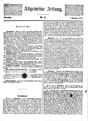 Allgemeine Zeitung Dienstag 6. Januar 1857