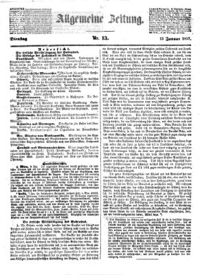 Allgemeine Zeitung Dienstag 13. Januar 1857