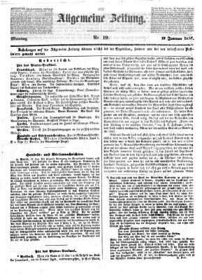 Allgemeine Zeitung Montag 19. Januar 1857