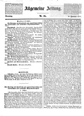 Allgemeine Zeitung Sonntag 25. Januar 1857