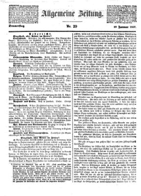 Allgemeine Zeitung Donnerstag 29. Januar 1857