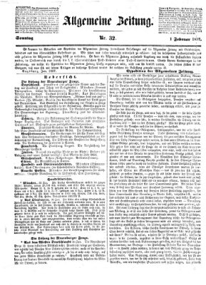 Allgemeine Zeitung Sonntag 1. Februar 1857