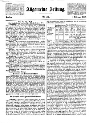 Allgemeine Zeitung Freitag 6. Februar 1857