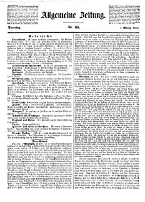 Allgemeine Zeitung Sonntag 1. März 1857