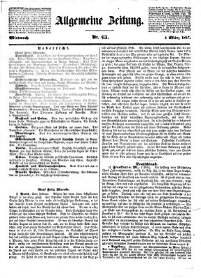 Allgemeine Zeitung Mittwoch 4. März 1857