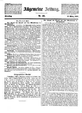 Allgemeine Zeitung Dienstag 10. März 1857