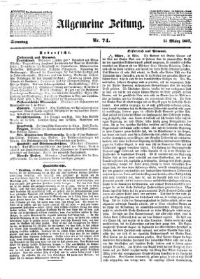 Allgemeine Zeitung Sonntag 15. März 1857