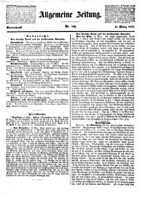 Allgemeine Zeitung Samstag 21. März 1857