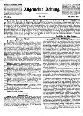 Allgemeine Zeitung Dienstag 24. März 1857